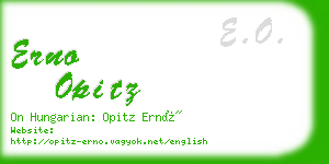 erno opitz business card